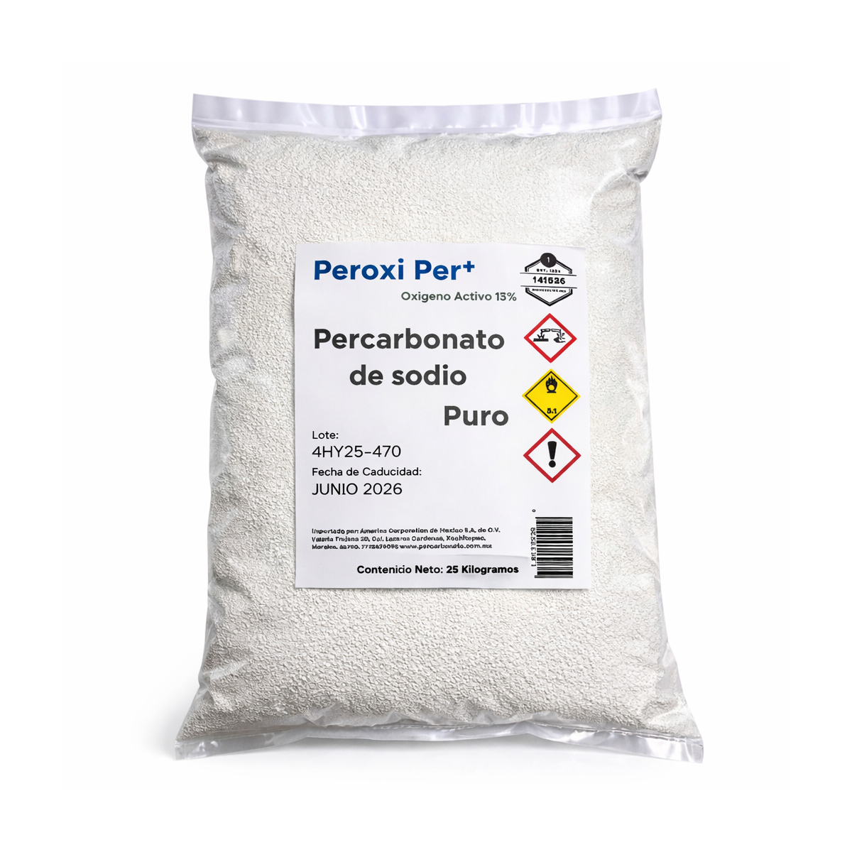 Percarbonato de sodio 25 kg | Compra a granel en México